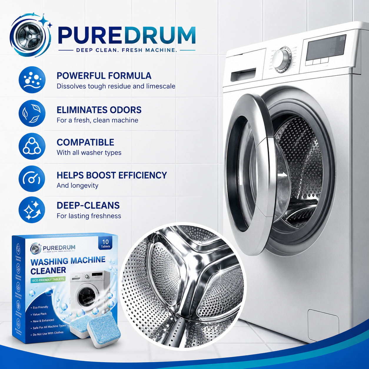 PureDRUM Premium Washing Machine Tablets