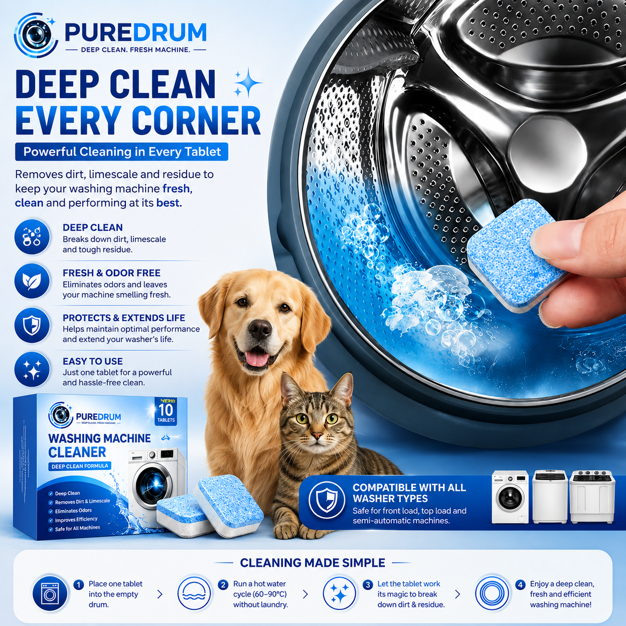 PureDRUM Premium Washing Machine Tablets